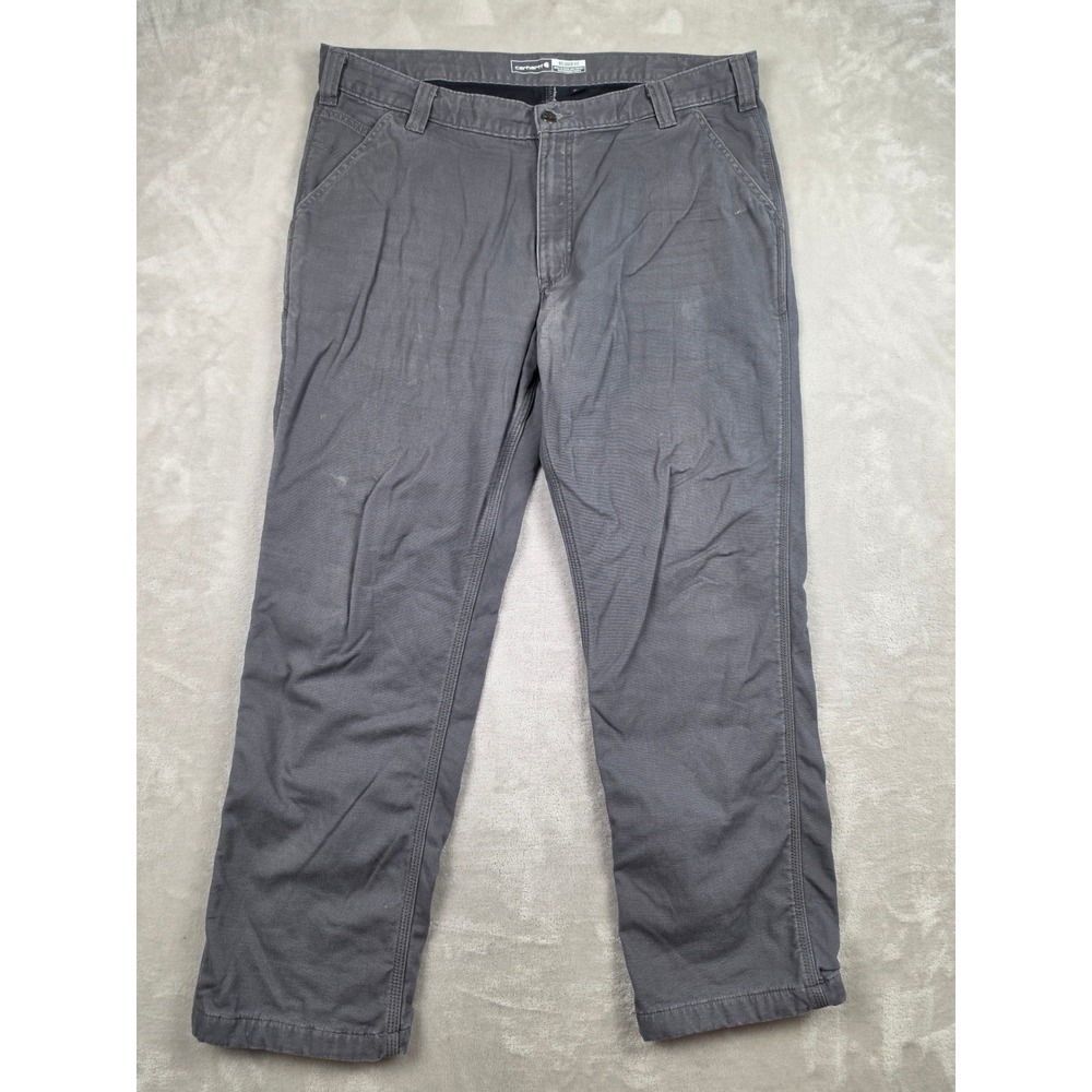 Carhartt Rugged Flex Work Pant Mens‎ 40x30 Gray Knit-Lined BN3342 Relaxed Fit